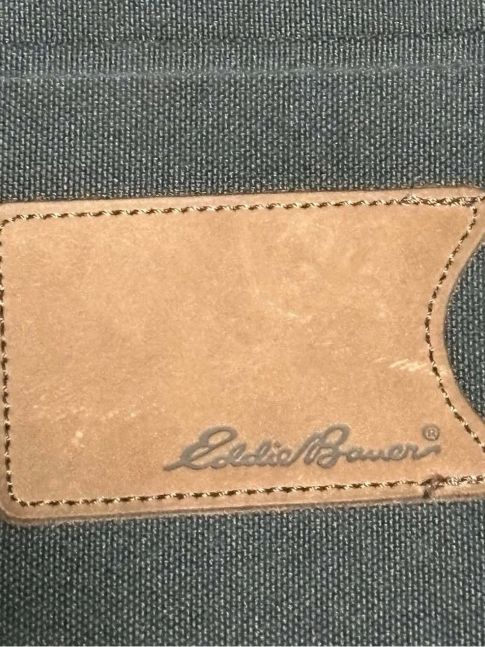 Vintage Eddie Bauer Black Laptop Brief with Brown Accent